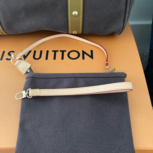 Louis Vuitton brown canvas Antigua pochette platt pm pochette. - Picture 2 of 4